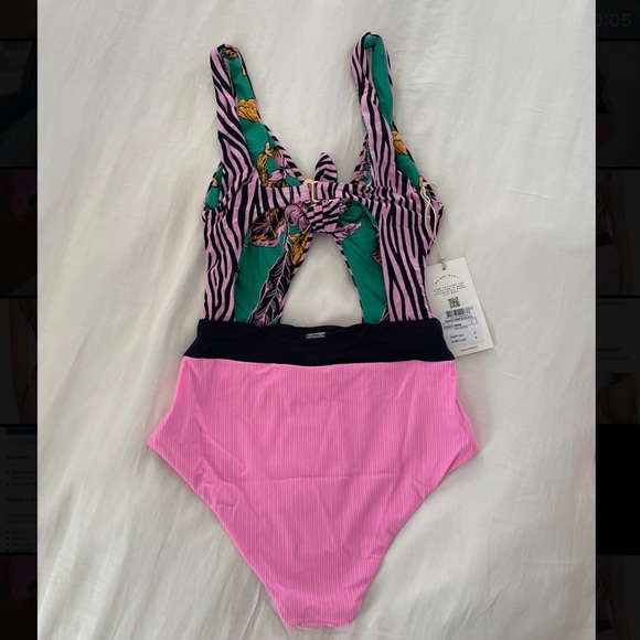 MAAJI Striped Fantasy Sherbet One-Piece
Swimsuit. Reversible, size small - Picture 2 of 11